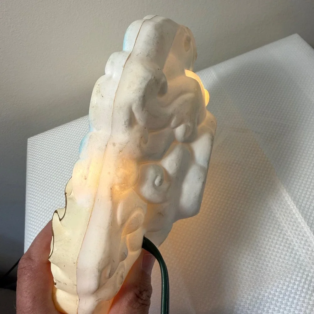 Vtg Bradford In Motion Angel Cherub Tree Topper Lighted Christmas Whimsy‎ TESTED